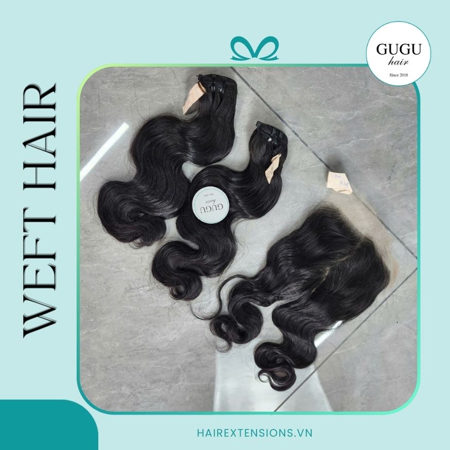 Wavy Weft Hair Extensions 100% Raw Human Hair Factory Price