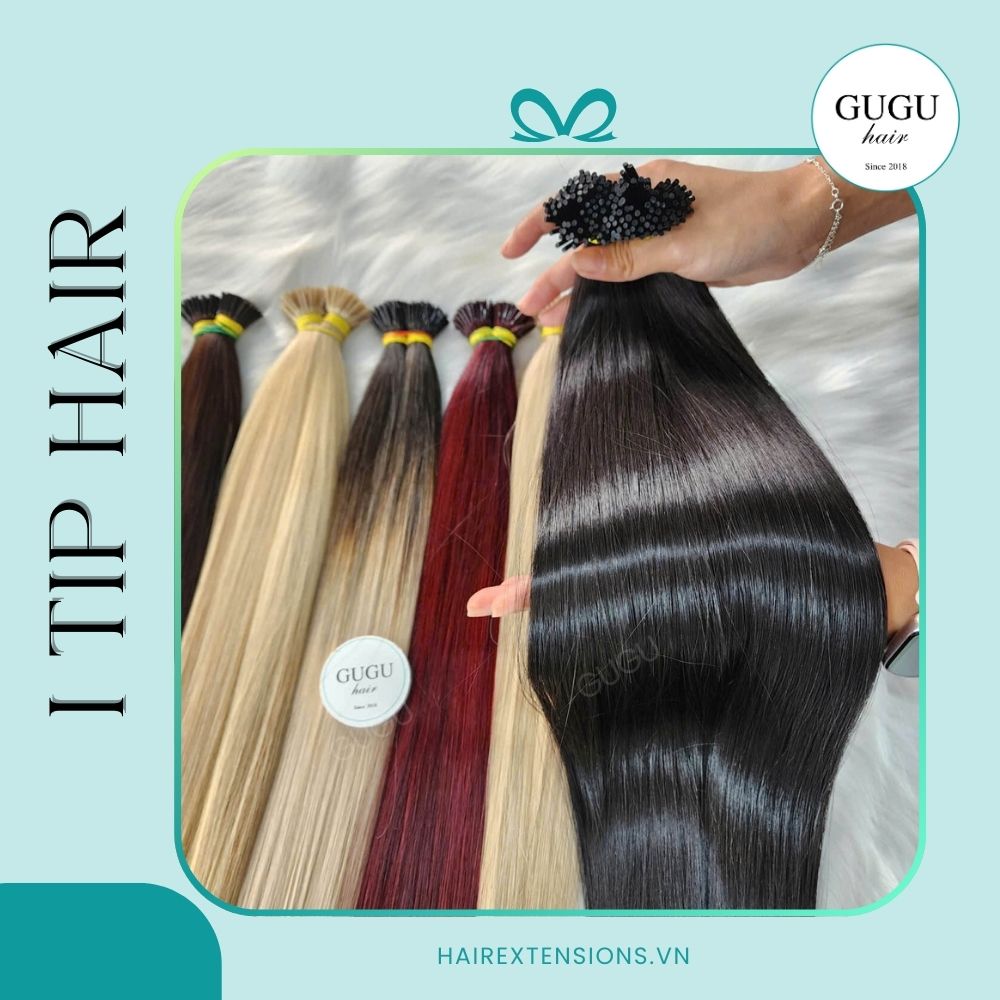 Premium I Tip Bone Straight Natural Color Hair Extension Raw Vietnamese Human Hair