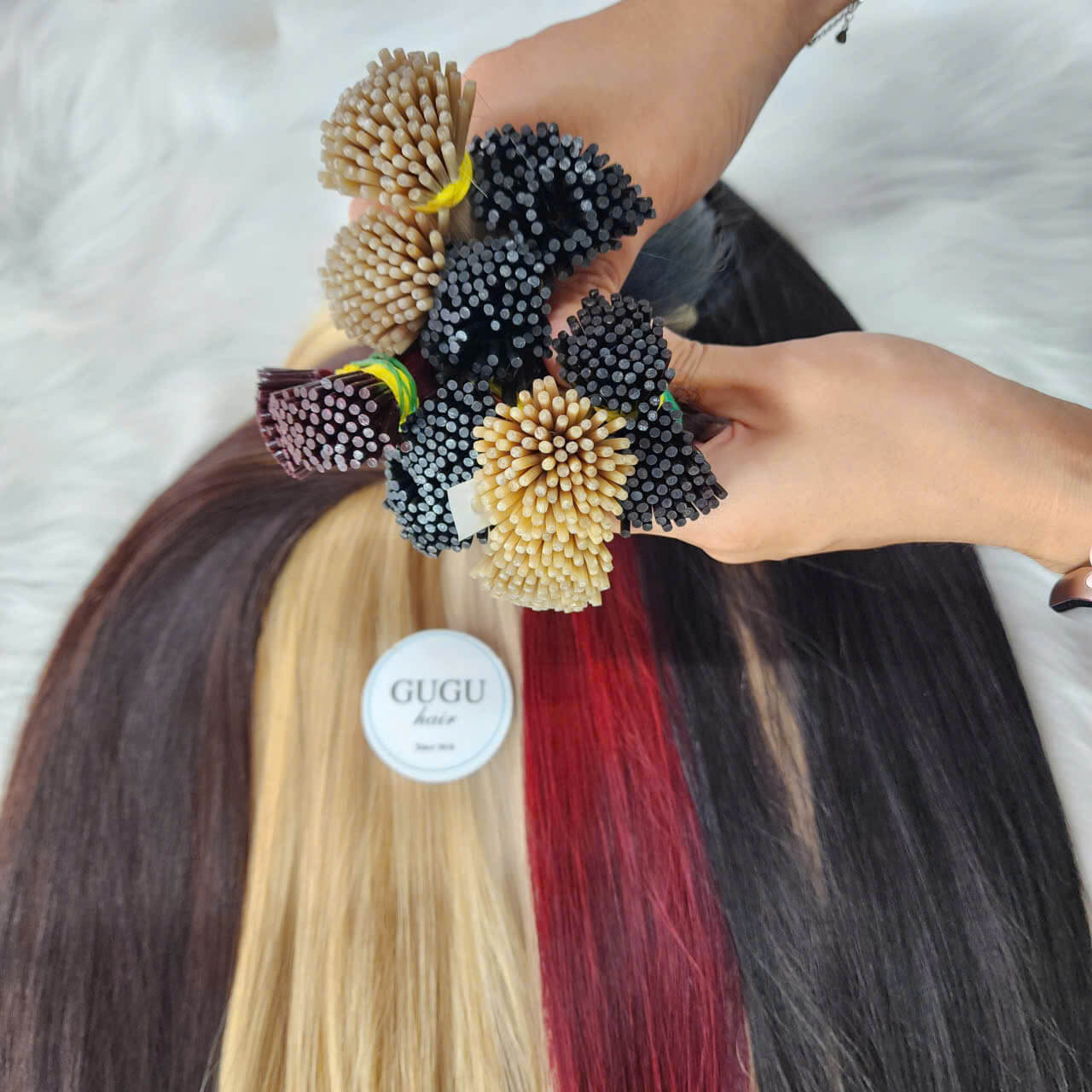 Premium Collection Bone Straight I Tip Hair Extension Raw Vietnamese Hair 6 Premium Best I Tip Collection Hair Extension Raw Vietnamese Human Hair