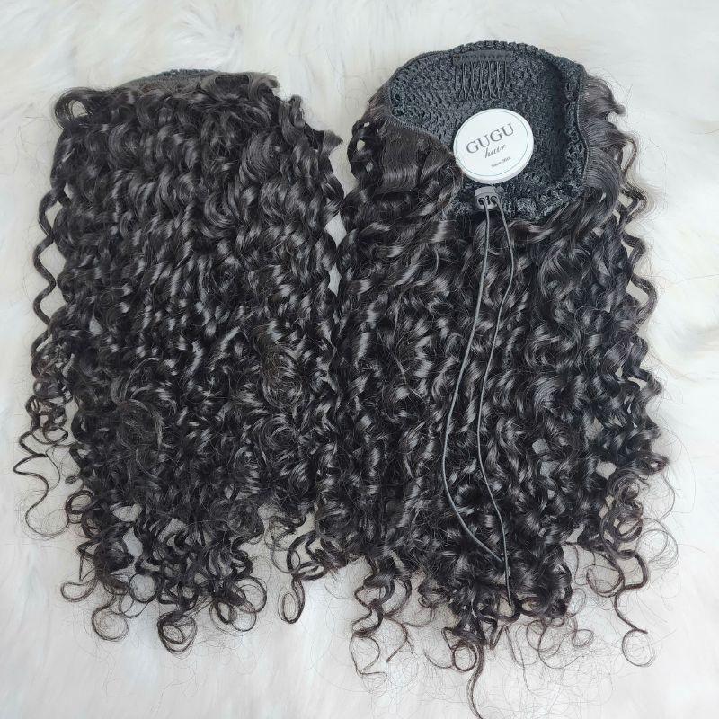 100% Human Hair Drawstring Ponytail Extension