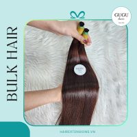 20 Inches Bone Staight Bulk Hair Deep Brown Raw Vietnamese Hair