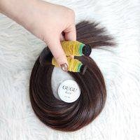 20 Inches Bone Staight Bulk Hair Deep Brown Raw Vietnamese Hair