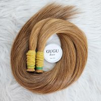 Bone Straight Bulk Hair Golden Brown Raw Vietnamese Hair