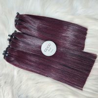 Burgundy Bone Straight Hair Weave - High Quality Hair Weft