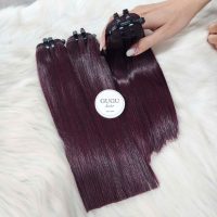 Burgundy Bone Straight Hair Weave - High Quality Hair Weft