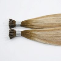 Elastic Nano Tip Hair Extensions Ombre Blonde From GuGu Hair