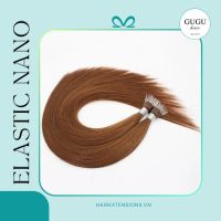 Nano Ring Hair Extensions Flexible F-tip Straight Brown Color Raw Vietnamese Hair