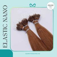 Nano Ring Hair Extensions Flexible F-tip Straight Brown Color Raw Vietnamese Hair