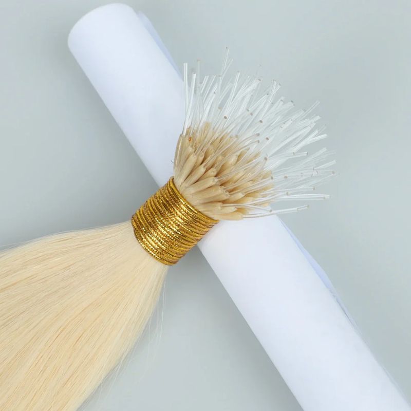 Flex Tip Nano Extensions _ Plastic Nano Tip Hair Extensions Blonde Color