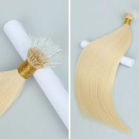 Flex Tip Nano Extensions _ Plastic Nano Tip Hair Extensions Blonde Color