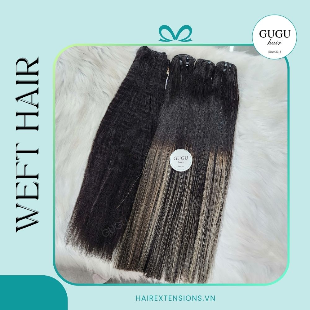 Premium Vietnamese Straight Weft Human Hair – Highlight Black Hair Extensions