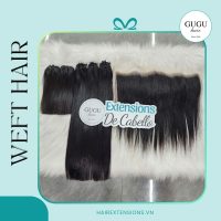 Bone Straight Natural Color Vietnamese Weft Hair Extensions