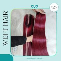 Deep Burgundy Straight Weft Hair – Raw Vietnamese Hair 26”