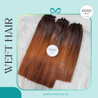 Ombre Hair Single Drawn Bone Straight Vietnam Weft Hair | GUGU Hair 2 Ombre Color Weft Hair Extensions
