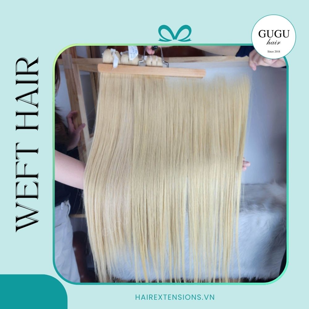 613 Blonde Straight Human Hair Weft – 100% Raw Vietnamese Hair Extensions
