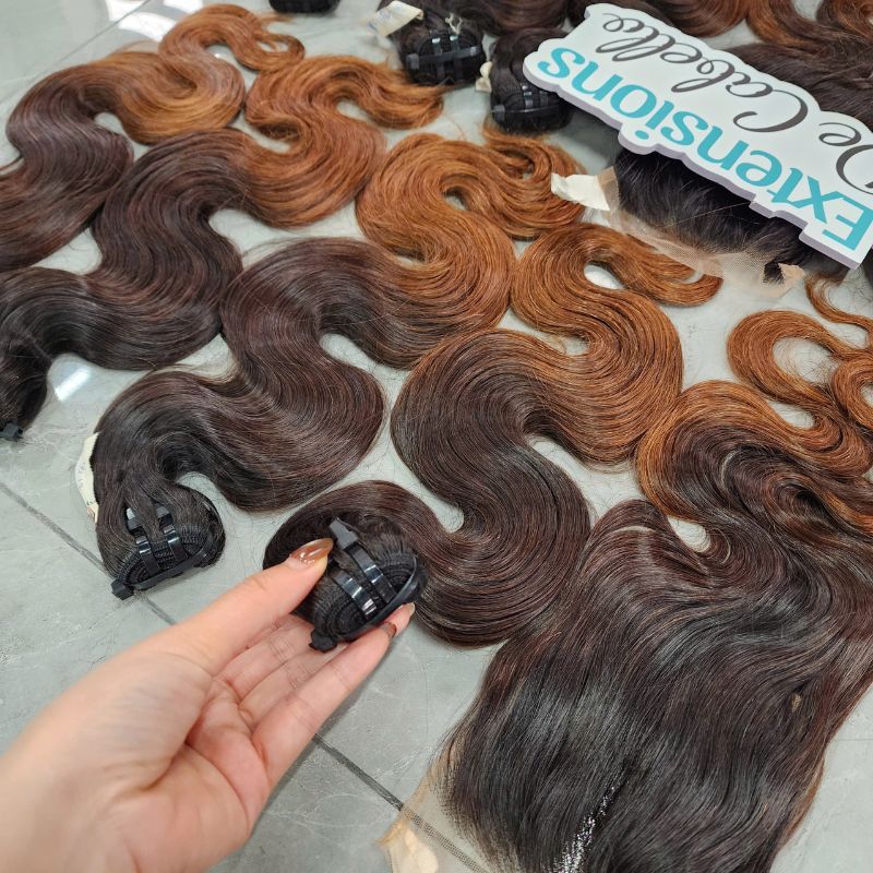 Body Wave Vietnamese Weft Hair Extensions Collection – Ombre Brown Color
