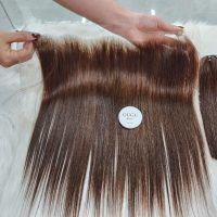 Bone Straight Human Hair Lace Closure – Natural Brown