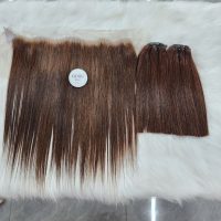 Bone Straight Human Hair Lace Closure – Natural Brown