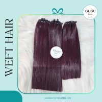 Burgundy Bone Straight Hair Weave - High Quality Hair Weft