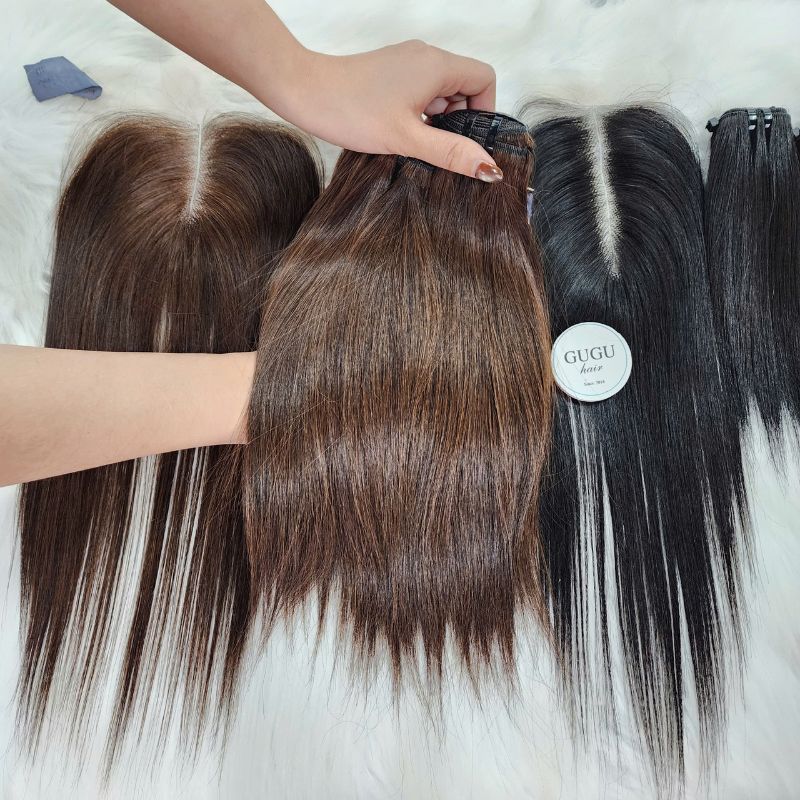 Vietnamese Straight Weft Hair Extensions – Natural Black Brown Human Hair