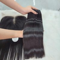 Vietnamese Straight Hair Bundles and Lace Closure – 100% Human Hair Natural Black