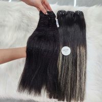 Premium Vietnamese Straight Weft Human Hair – Highlight Black Hair Extensions