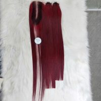Deep Burgundy Straight Weft Hair – Raw Vietnamese Hair 26”