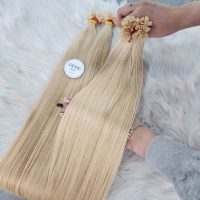 Blonde Premium Human Hair Bone Straight Flat-tip