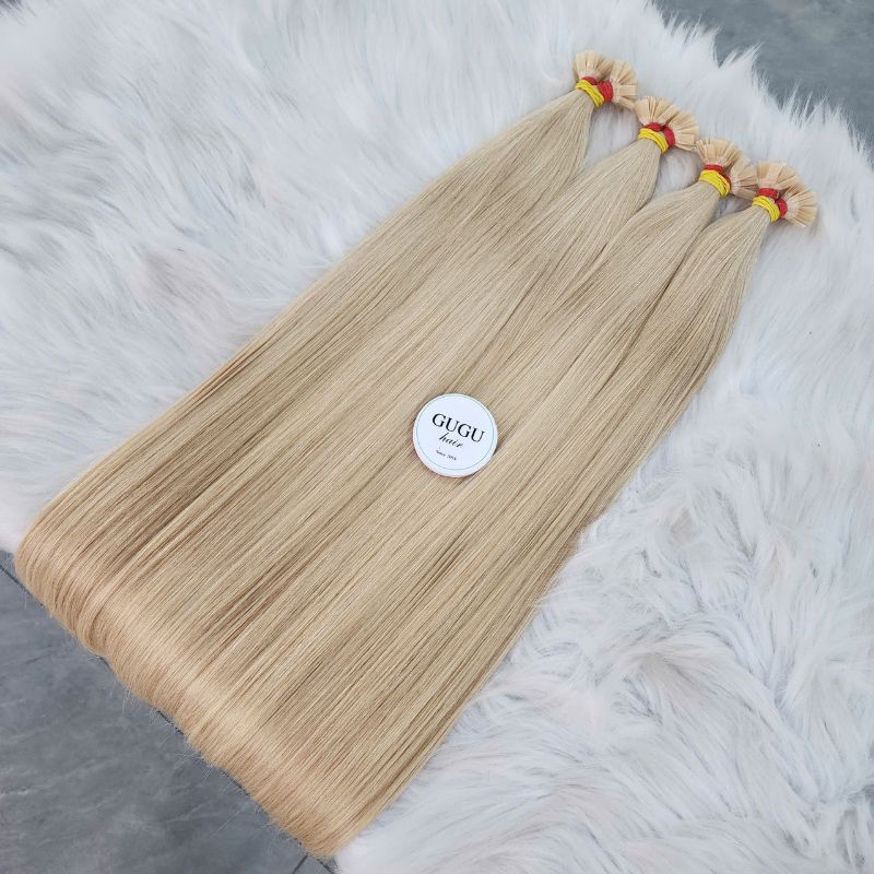 Blonde Premium Human Hair Bone Straight Flat-tip