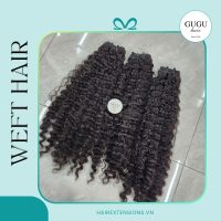 Natural Black Colored Burmese Curly Weave Hair 26 Inches Raw Vietnamese Hair Premium Quality