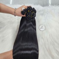 Natural Black, 20 Flat Tip Hair Extensions