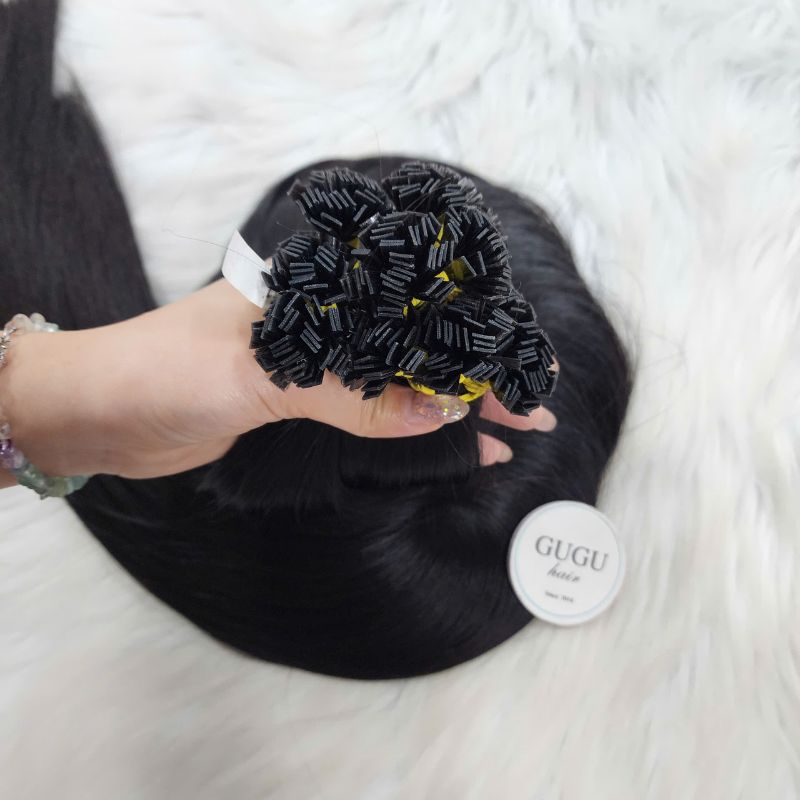 Natural Black, 20 Flat Tip Hair Extensions – Premium Remy Hair Extensions 10 Natural Black, 20 Flat Tip Hair Extensions