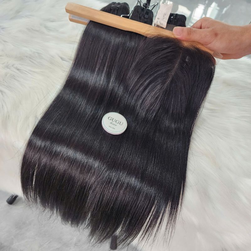 Natural Black Bone Straight Hair Weft - 100% Human Hair Extensions 7 Natural Black Bone Straight Hair Weft Human Hair Extensions 1