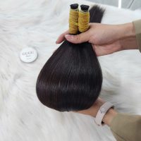Natural Black Silky Straight Bulk Hair – Double Drawn Human Hair Extensions