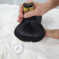 Natural Black Silky Straight Bulk Hair – Double Drawn Human Hair Extensions