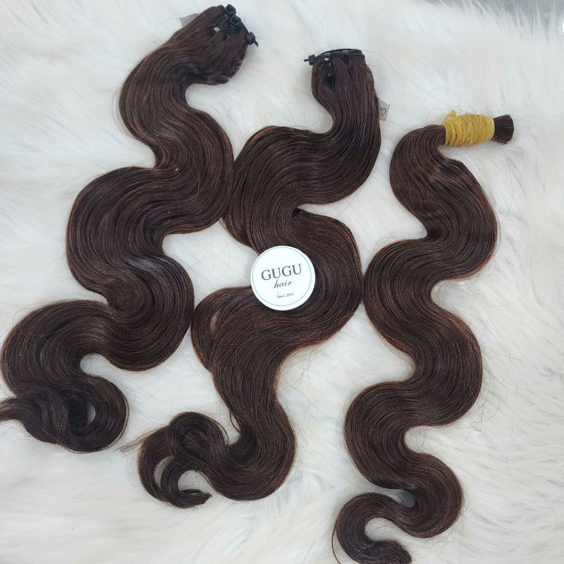 Natural Brown Body Wave Hair Extensions