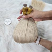 Platinum Blonde Raw Vietnamese Hair Extensions - Premium Human Hair Bulk Hair Extensions