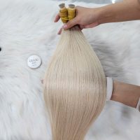 Platinum Blonde Raw Vietnamese Hair Extensions - Premium Human Hair Bulk Hair Extensions