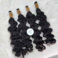 Raw Indian Curly Bulk 100% Human Braiding Hair