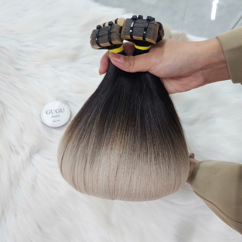 Raw Virgin Vietnamese Hair Tape-in – Natural Black Silky Straight – Double Drawn Human Hair Extensions