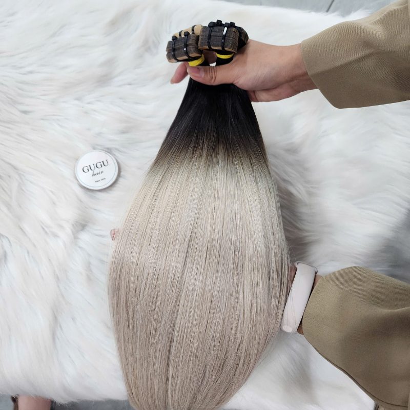 Raw Virgin Vietnamese Hair Tape-in – Natural Black Silky Straight – Double Drawn Human Hair Extensions