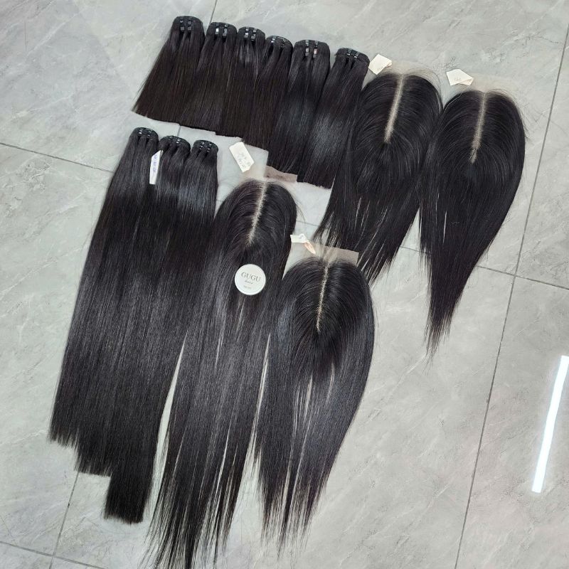 Silky Straight Vietnamese Human Hair Weft Extensions