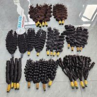 Pixie Curly Bulk Human Hair for Braiding – 100% Vietnamese Human Hair Extensions 10 Raw Vietnamese Human Hair Extensions
