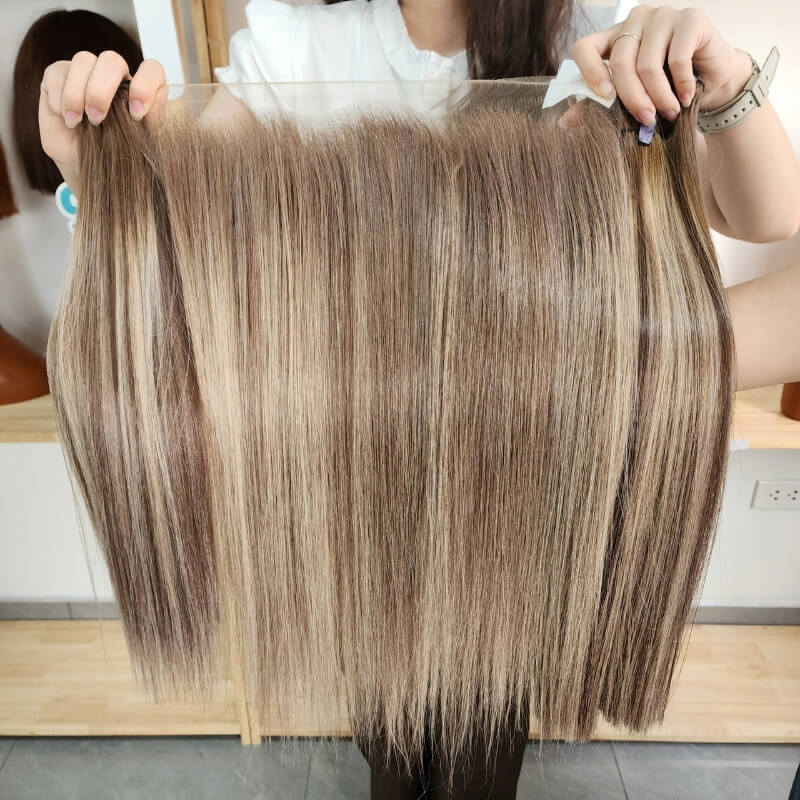 Piano Color Bone Straight Weft Hair Extensions