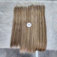 #18#60 Beige Blonde Mixed H6 Feather Hair Extensions