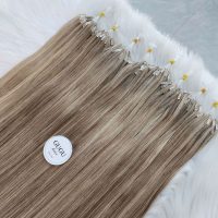 #18#60 Beige Blonde Mixed H6 Feather Hair Extensions