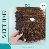 Chocolate Brown Deep Wave Hair Weft Hair Extensions - Vietnamese Human Hair