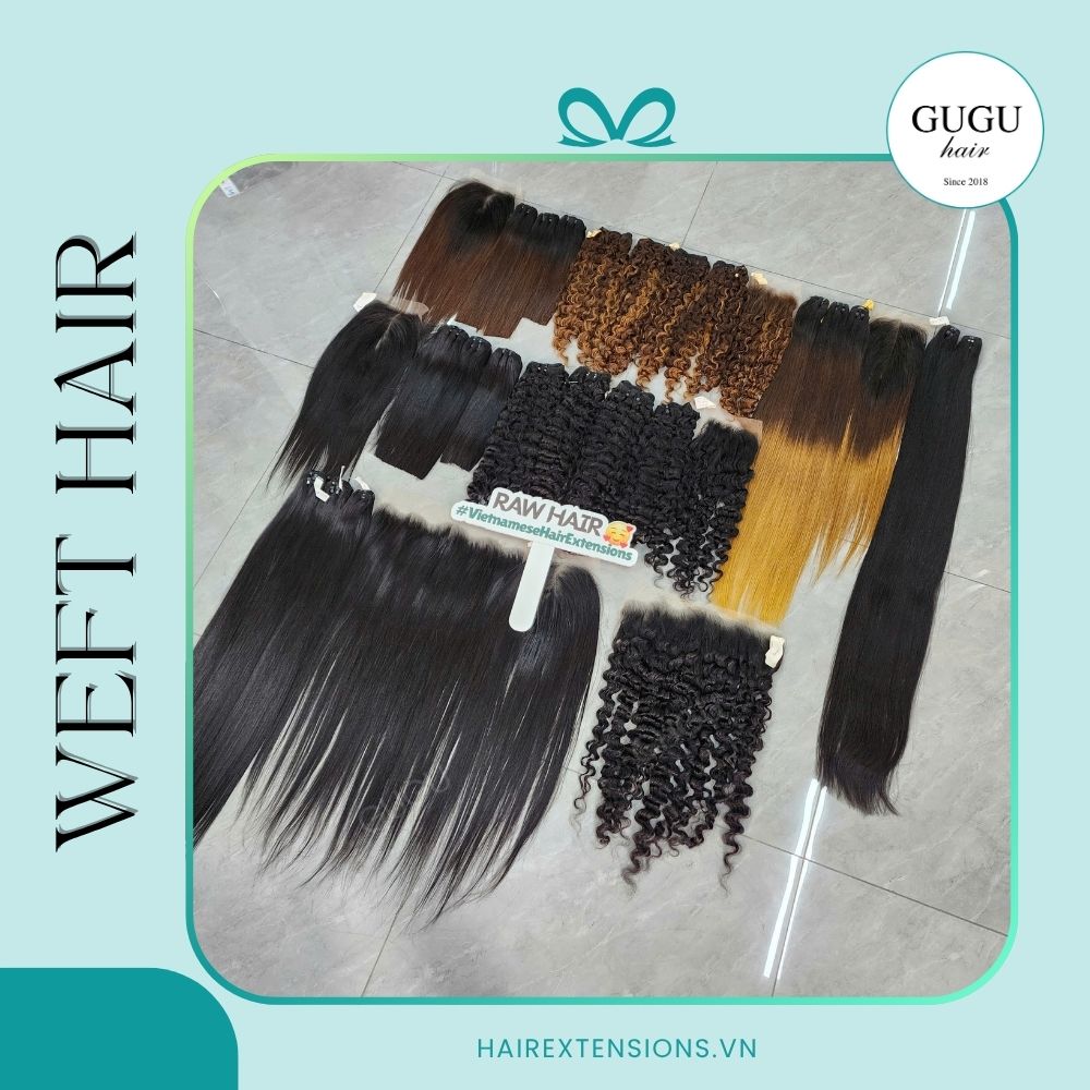 Human Hair Weft Hair Extensions - 100% Vietnamese Human Hair Extensions Collection
