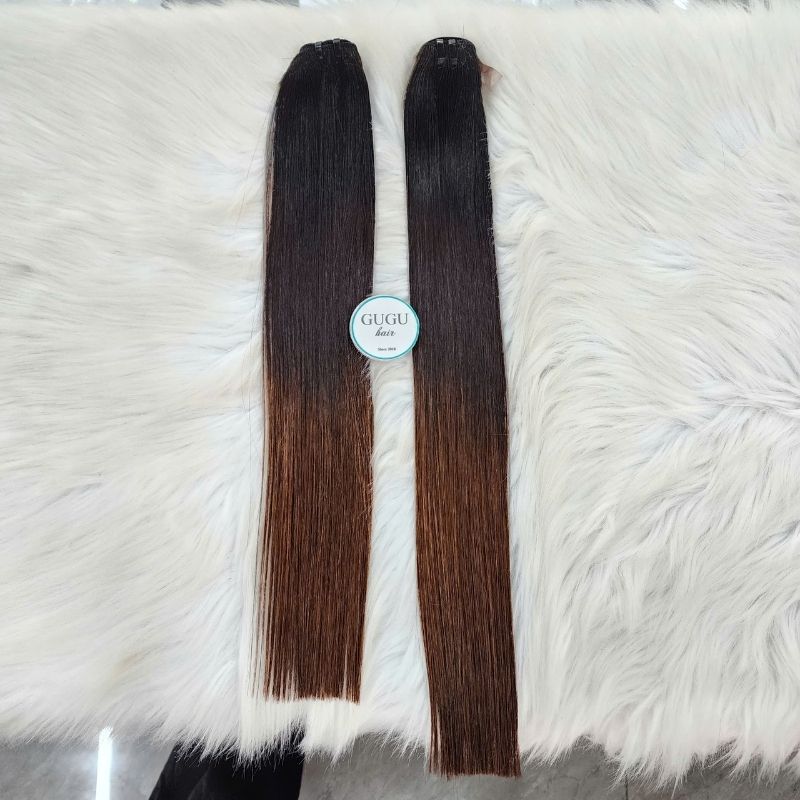Black Ombre Light Brown Hair Extensions Weft Hair