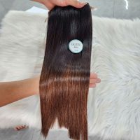 Black Ombre Light Brown Hair Extensions Weft Hair